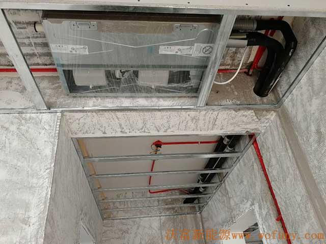 青島科技大學科翠苑大平層公寓新風系統施工——多聯機中央空調風機盤管吊頂安裝圖