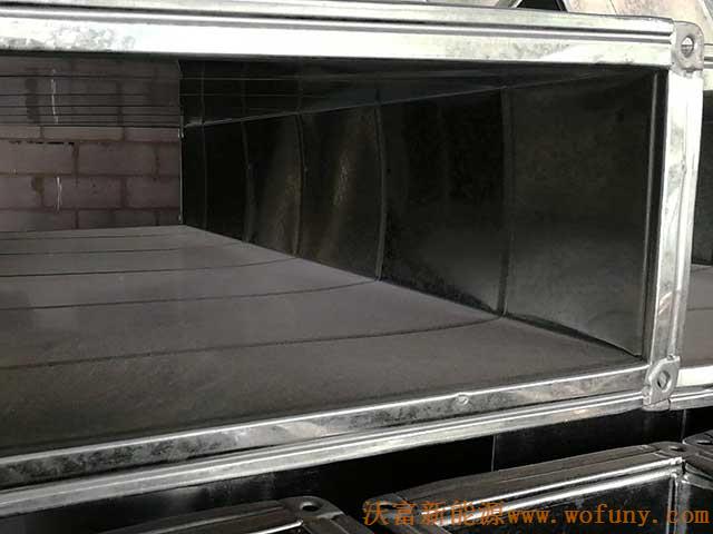 青島沃富新能源承建青島市小水清溝村改造配套學校空氣源熱泵項目——全熱回收通風管道